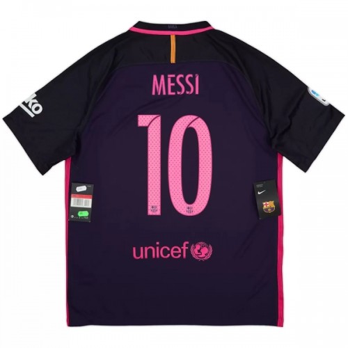 Maglia Barcellona Messi 10 2016-17 Secondo Vintage Maniche Corte - Uomo