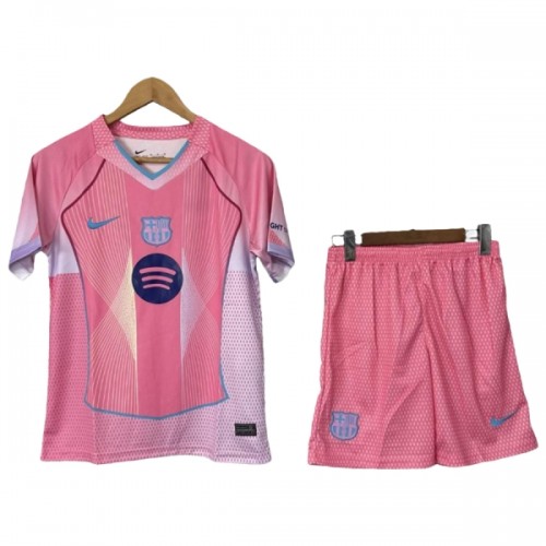 Divisa Barcellona 2025-26 Maniche Corte Rosa Speciale - Bambino Divisa Barcellona 2025-26 Maniche Corte Rosa Speciale - Bambino