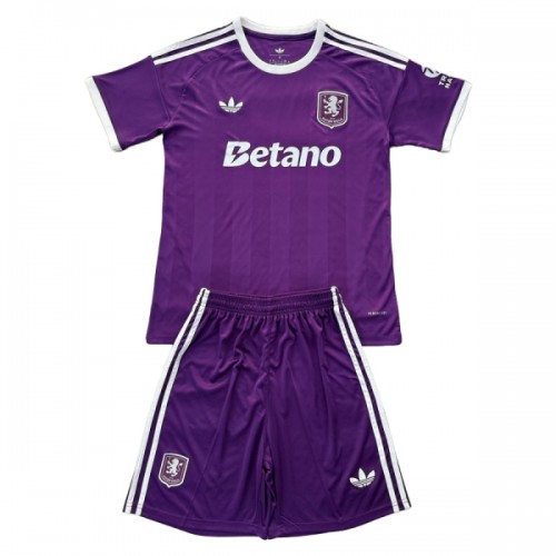 Divisa Portiere Aston Villa 2025-26 Maniche Corte Viola - Bambino Divisa Portiere Aston Villa 2025-26 Maniche Corte Viola - Bambino