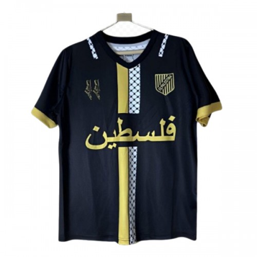 Maglia FC Palestina 2025-26 Maniche Corte Nera - Uomo Maglia FC Palestina 2025-26 Maniche Corte Nera - Uomo