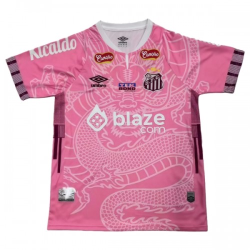 Maglia Santos FC Dragon 2025-26 Maniche Corte Rosa - Uomo Maglia Santos FC Dragon 2025-26 Maniche Corte Rosa - Uomo