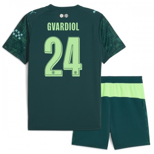 Divisa Manchester City Gvardiol 24 Quarto EA Sport 2025-26 Maniche Corte - Bambino Divisa Manchester City Gvardiol 24 Quarto EA Sport 2025-26 Maniche Corte - Bambino