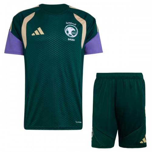 Arabia Saudita Maglia da Allenamento Mondiali 2026 Maniche Corte Verde - Bambino Arabia Saudita Maglia da Allenamento Mondiali 2026 Maniche Corte Verde - Bambino