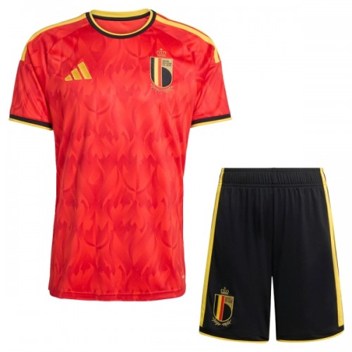 Divisa Belgio Primo Mondiali 2026 Maniche Corte - Bambino Divisa Belgio Primo Mondiali 2026 Maniche Corte - Bambino