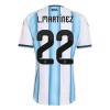 Divisa Argentina Lautaro Martinez 22 Primo Mondiali 2026 Maniche Corte - Bambino