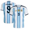 Maglia Argentina J. Alvarez 9 Primo Mondiali 2026 Maniche Corte - Uomo