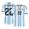 Maglia Argentina Lautaro Martinez 22 Primo Mondiali 2026 Maniche Corte - Uomo