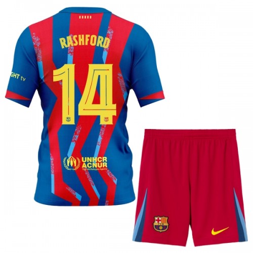 Divisa Barcellona Rashford 14 Quarto 2025-26 Maniche Corte - Bambino Divisa Barcellona Rashford 14 Quarto 2025-26 Maniche Corte - Bambino