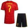 Divisa Belgio De Bruyne 7 Primo Mondiali 2026 Maniche Corte - Bambino Divisa Belgio De Bruyne 7 Primo Mondiali 2026 Maniche Corte - Bambino