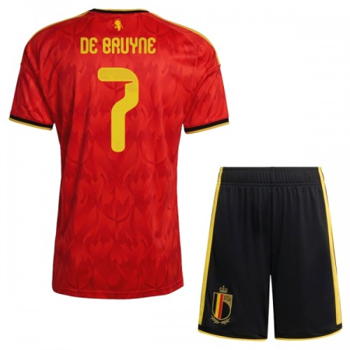 Divisa Belgio De Bruyne 7 Primo Mondiali 2026 Maniche Corte - Bambino Divisa Belgio De Bruyne 7 Primo Mondiali 2026 Maniche Corte - Bambino