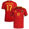 Maglia Belgio De Ketelaere 17 Primo Mondiali 2026 Maniche Corte - Uomo