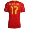 Maglia Belgio De Ketelaere 17 Primo Mondiali 2026 Maniche Corte - Uomo