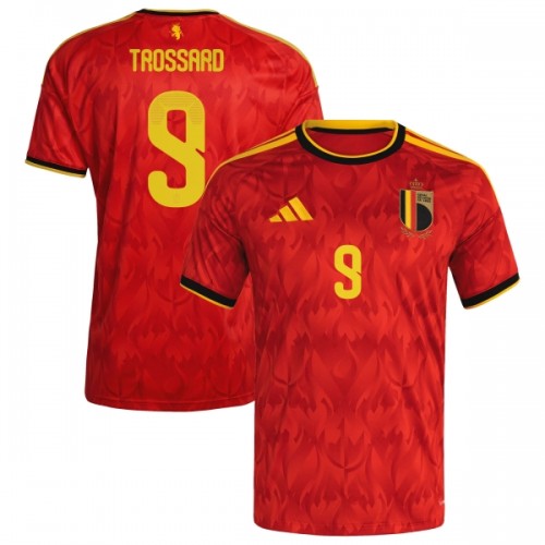 Maglia Belgio Trossard 9 Primo Mondiali 2026 Maniche Corte - Uomo Maglia Belgio Trossard 9 Primo Mondiali 2026 Maniche Corte - Uomo