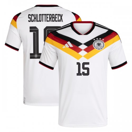 Maglia Germania N. Schlotterbeck 15 Primo Mondiali 2026 Maniche Corte - Uomo Maglia Germania N. Schlotterbeck 15 Primo Mondiali 2026 Maniche Corte - Uomo