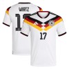 Maglia Germania Wirtz 17 Primo Mondiali 2026 Maniche Corte - Uomo