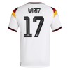 Maglia Germania Wirtz 17 Primo Mondiali 2026 Maniche Corte - Uomo