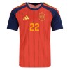 Maglia Spagna Cucurella 22 Primo Mondiali 2026 Maniche Corte - Uomo