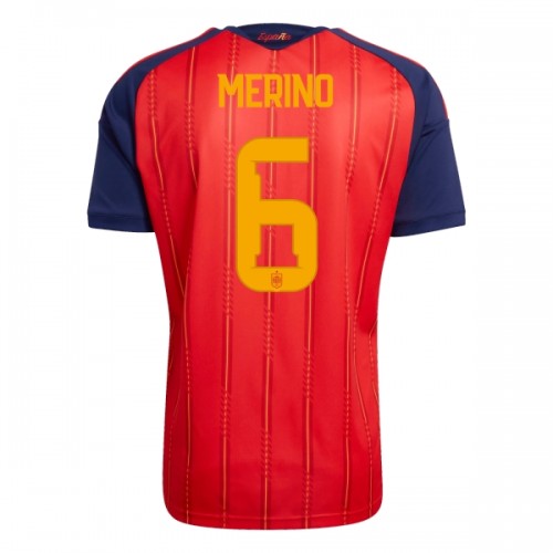 Maglia Spagna Merino 6 Primo Mondiali 2026 Maniche Corte - Uomo Maglia Spagna Merino 6 Primo Mondiali 2026 Maniche Corte - Uomo