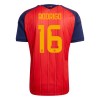 Maglia Spagna Rodrigo 16 Primo Mondiali 2026 Maniche Corte - Uomo Maglia Spagna Rodrigo 16 Primo Mondiali 2026 Maniche Corte - Uomo