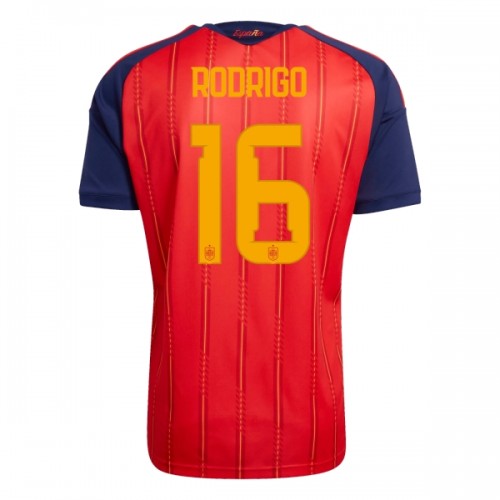 Maglia Spagna Rodrigo 16 Primo Mondiali 2026 Maniche Corte - Uomo Maglia Spagna Rodrigo 16 Primo Mondiali 2026 Maniche Corte - Uomo