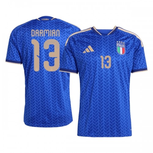 Maglia Italia Darmian 13 Primo Mondiali 2026 Maniche Corte - Uomo Maglia Italia Darmian 13 Primo Mondiali 2026 Maniche Corte - Uomo