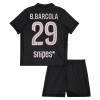 Divisa Paris Saint Germain B. Barcola 29 Quarto Jordan 2025-26 Maniche Corte - Bambino