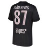 Maglia Paris Saint Germain Joao Neves 87 Quarto Jordan 2025-26 Maniche Corte - Uomo