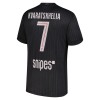 Maglia Paris Saint Germain Kvaratskhelia 7 Quarto Jordan 2025-26 Maniche Corte - Uomo