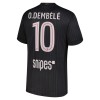 Maglia Paris Saint Germain O. Dembele 10 Quarto Jordan 2025-26 Maniche Corte - Uomo