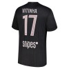 Maglia Paris Saint Germain Vitinha 17 Quarto Jordan 2025-26 Maniche Corte - Uomo
