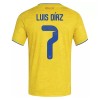Maglia Colombia Luis Diaz 7 Primo Mondiali 2026 Maniche Corte - Uomo