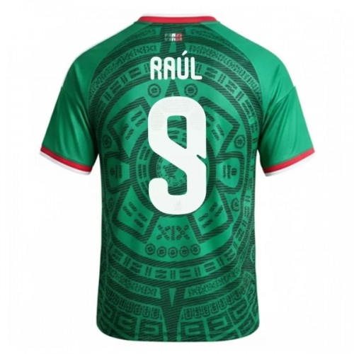 Maglia Messico Raul 9 Primo Mondiali 2026 Maniche Corte - Uomo Maglia Messico Raul 9 Primo Mondiali 2026 Maniche Corte - Uomo