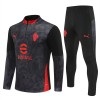 AC Milan Felpe da Allenamento Quarto-Zip 2025-26 Nera - Uomo