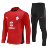 AC Milan Felpe da Allenamento Quarto-Zip 2025-26 Rossa - Uomo
