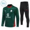 AC Milan Felpe da Allenamento Quarto-Zip 2025-26 Verde - Bambino