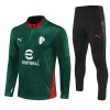 AC Milan Felpe da Allenamento Quarto-Zip 2025-26 Verde - Uomo