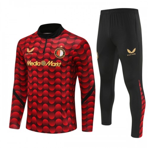 Feyenoord Rotterdam Felpe da Allenamento Quarto-Zip 2025-26 Rossa - Uomo Feyenoord Rotterdam Felpe da Allenamento Quarto-Zip 2025-26 Rossa - Uomo
