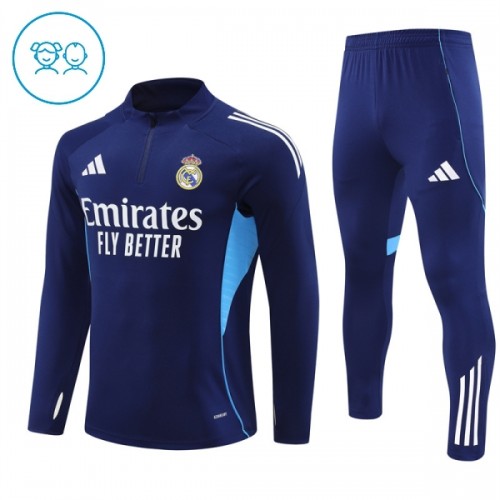 Real Madrid Felpe da Allenamento Quarto-Zip 2025-26 Navy - Bambino Real Madrid Felpe da Allenamento Quarto-Zip 2025-26 Navy - Bambino