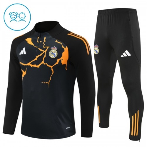 Real Madrid Felpe da Allenamento Quarto-Zip 2025-26 Nera - Bambino Real Madrid Felpe da Allenamento Quarto-Zip 2025-26 Nera - Bambino