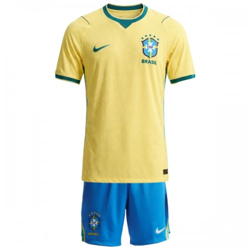 Divisa Brasile Primo Mondiali 2026 Maniche Corte - Bambino Divisa Brasile Primo Mondiali 2026 Maniche Corte - Bambino