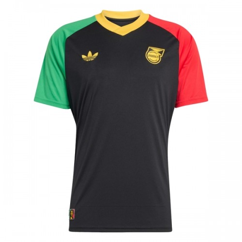 Maglia Giamaica Pre-Match Mondiali 2026 Maniche Corte Nera - Uomo Maglia Giamaica Pre-Match Mondiali 2026 Maniche Corte Nera - Uomo
