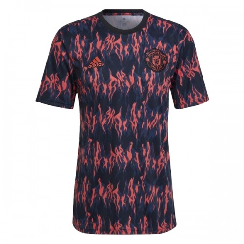 Maglia Manchester United Pre-Match 2025-26 Maniche Corte Nera - Uomo Maglia Manchester United Pre-Match 2025-26 Maniche Corte Nera - Uomo