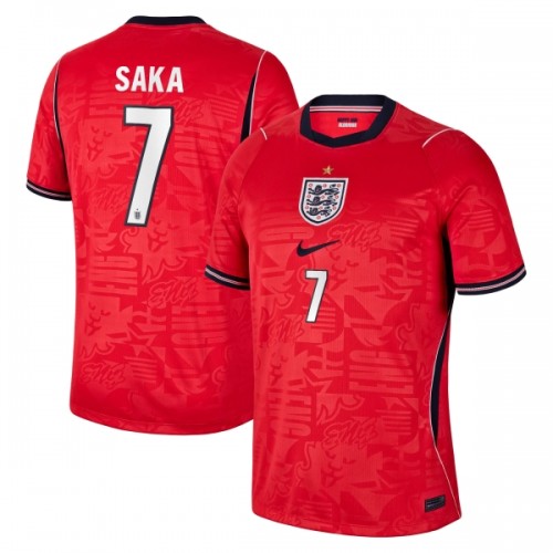 Maglia Inghilterra Saka 7 Secondo Mondiali 2026 Maniche Corte - Uomo Maglia Inghilterra Saka 7 Secondo Mondiali 2026 Maniche Corte - Uomo