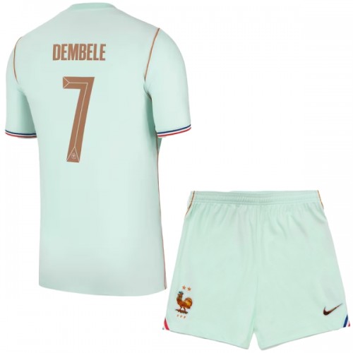 Divisa Francia O. Dembele 7 Secondo Mondiali 2026 Maniche Corte - Bambino Divisa Francia O. Dembele 7 Secondo Mondiali 2026 Maniche Corte - Bambino