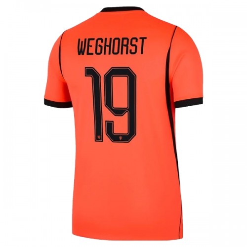 Maglia Paesi Bassi Weghorst 19 Primo Mondiali 2026 Maniche Corte - Uomo Maglia Paesi Bassi Weghorst 19 Primo Mondiali 2026 Maniche Corte - Uomo