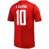 Maglia Canada J. David 10 Primo Mondiali 2026 Maniche Corte - Uomo Maglia Canada J. David 10 Primo Mondiali 2026 Maniche Corte - Uomo