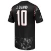 Maglia Canada J. David 10 Secondo Mondiali 2026 Maniche Corte - Uomo