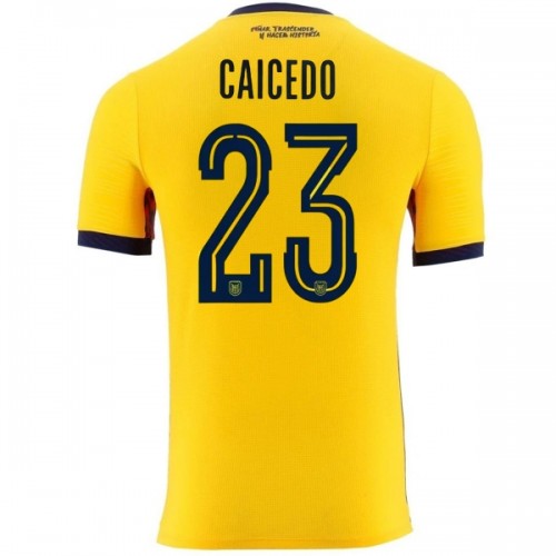 Maglia Ecuador Caicedo 23 Primo Mondiali 2026 Maniche Corte - Uomo Maglia Ecuador Caicedo 23 Primo Mondiali 2026 Maniche Corte - Uomo