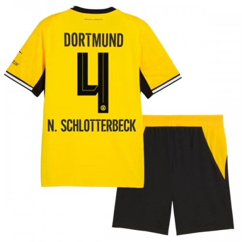 Divisa Borussia Dortmund N. Schlotterbeck 4 Primo 2026-27 Maniche Corte - Bambino Divisa Borussia Dortmund N. Schlotterbeck 4 Primo 2026-27 Maniche Corte - Bambino