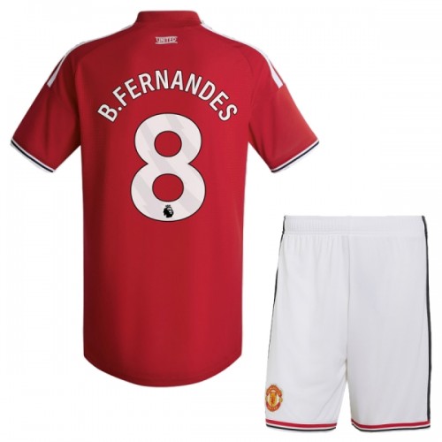 Divisa Manchester United B. Fernandes 8 Primo 2026-27 Maniche Corte - Bambino Divisa Manchester United B. Fernandes 8 Primo 2026-27 Maniche Corte - Bambino